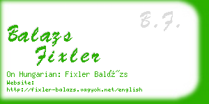 balazs fixler business card